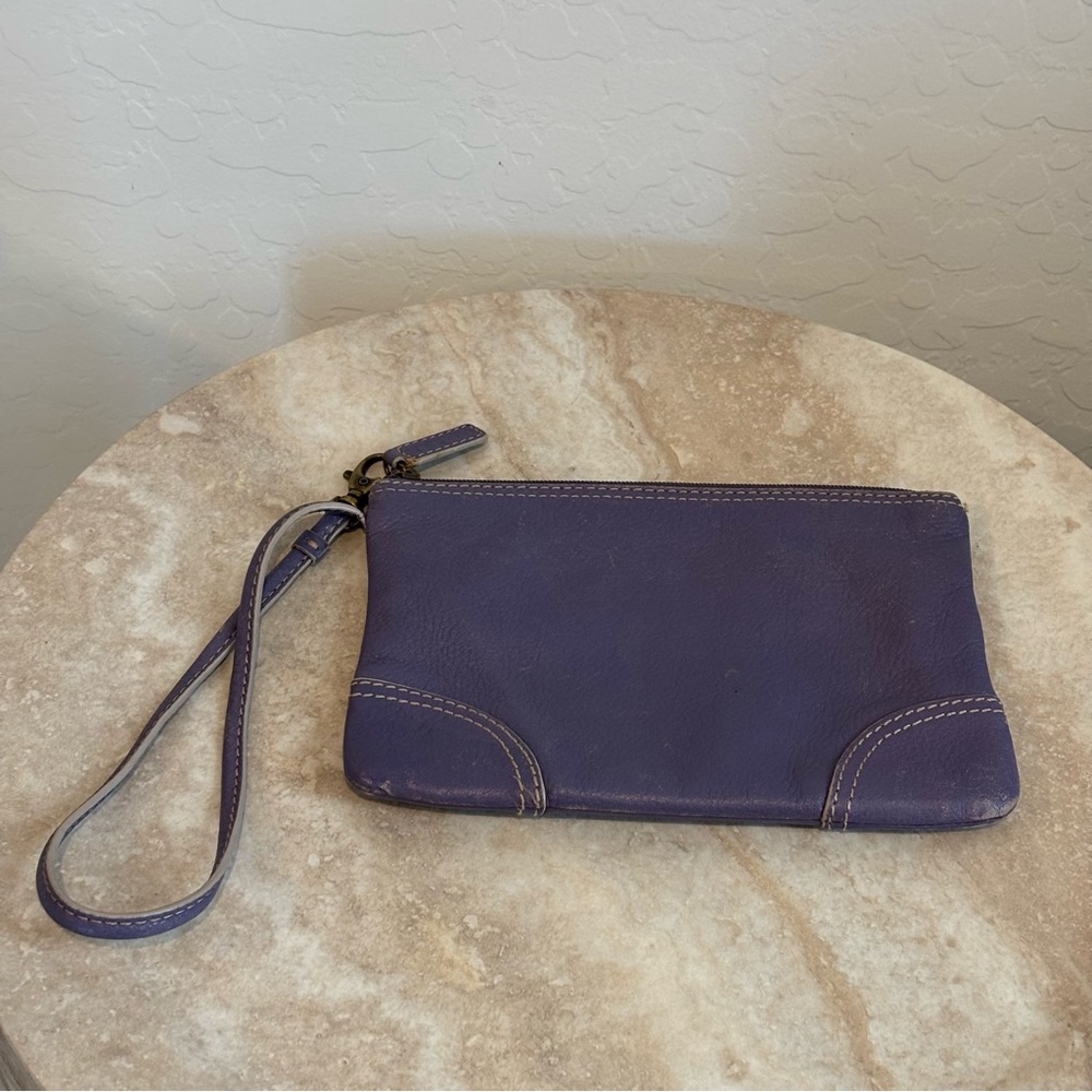 Levenger leather wristlet